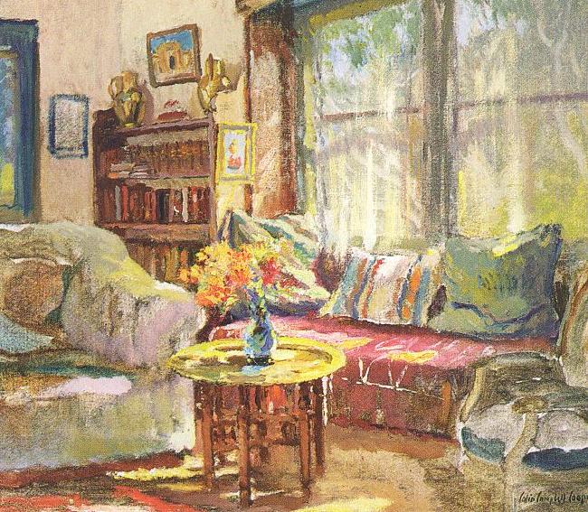 Colin Campbell Cooper Cottage Interior oil painting image